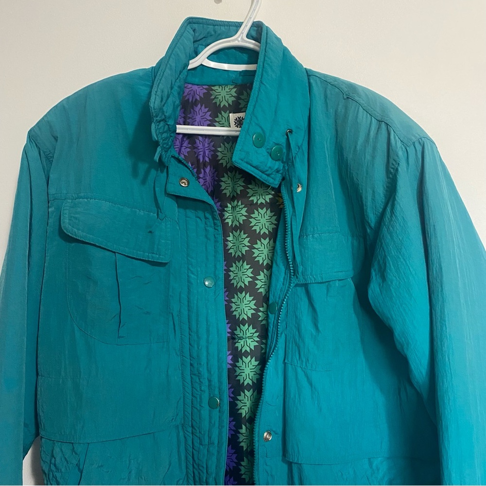 Quilted Jacket with Colourful Inside
